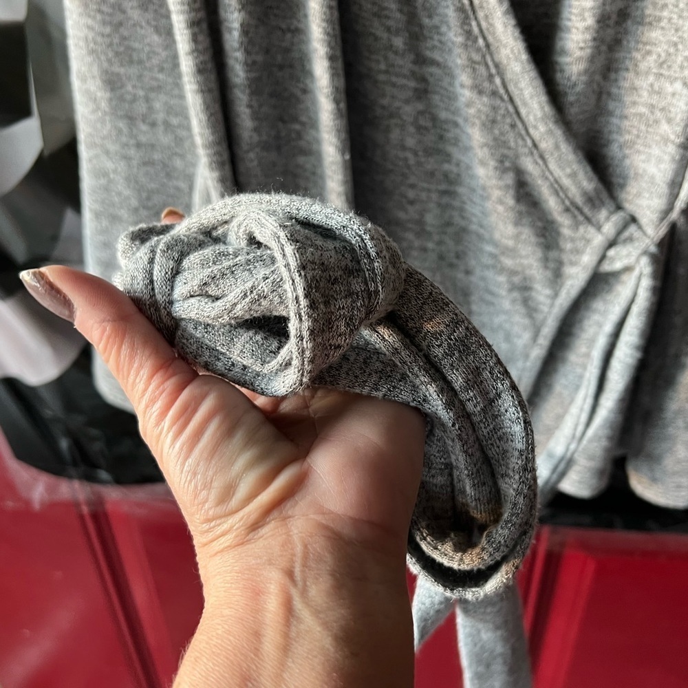 𝅺PLUS Size Wrap Sweater - Picture 5 of 7